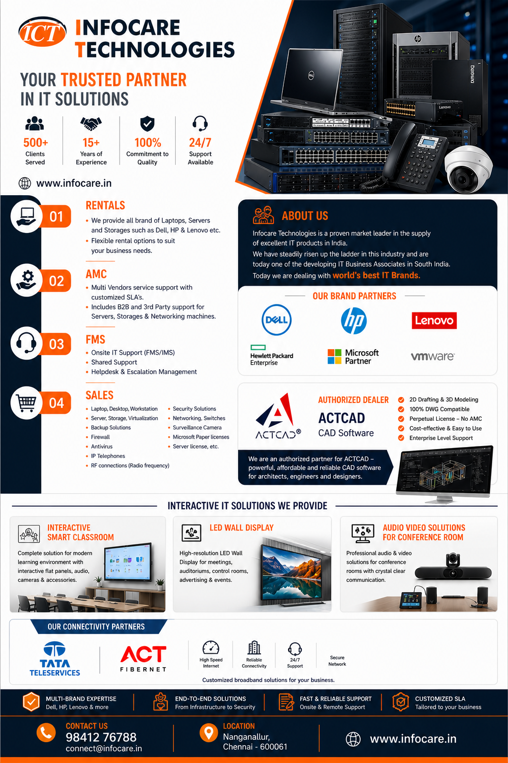 Infocare Technologies IT services brochure